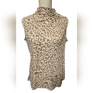 DKNY Ruched Neck Sleeveless Stretch Top Women's Approximate Size Medium